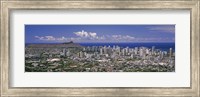 View of a city, Honolulu, Oahu, Honolulu County, Hawaii, USA 2010 Fine Art Print