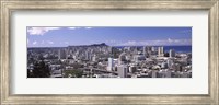 High angle view of a city, Honolulu, Oahu, Honolulu County, Hawaii, USA Fine Art Print