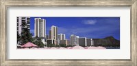 Skyscrapers at the waterfront, Honolulu, Oahu, Hawaii, USA Fine Art Print