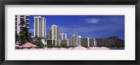 Skyscrapers at the waterfront, Honolulu, Oahu, Hawaii, USA Fine Art Print