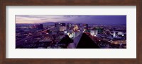 City lit up at dusk, Las Vegas, Clark County, Nevada, USA Fine Art Print