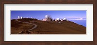 Science city observatories, Haleakala National Park, Maui, Hawaii, USA Fine Art Print