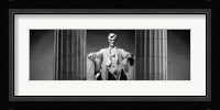 Statue of Abraham Lincoln in a memorial, Lincoln Memorial, Washington DC Fine Art Print
