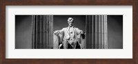 Statue of Abraham Lincoln in a memorial, Lincoln Memorial, Washington DC Fine Art Print