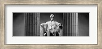 Statue of Abraham Lincoln in a memorial, Lincoln Memorial, Washington DC Fine Art Print