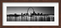 Black and white view of St. Louis, Missouri Fine Art Print