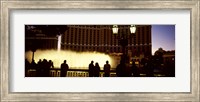Tourists looking at a fountain, Las Vegas, Clark County, Nevada, USA Fine Art Print