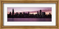Lake Michigan Slyline with Purple Sky, Chicago, Illinois, USA 2011 Fine Art Print