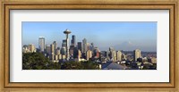 Seattle city skyline with Mt. Rainier in the background, King County, Washington State, USA 2010 Fine Art Print