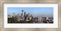 Seattle city skyline with Mt. Rainier in the background, King County, Washington State, USA 2010 Fine Art Print