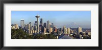 Seattle city skyline with Mt. Rainier in the background, King County, Washington State, USA 2010 Fine Art Print