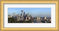 Seattle city skyline with Mt. Rainier in the background, King County, Washington State, USA 2010 Fine Art Print