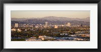 Buildings in a city, Miracle Mile, Hayden Tract, Hollywood, Griffith Park Observatory, Los Angeles, California, USA Fine Art Print