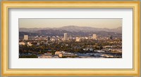 Buildings in a city, Miracle Mile, Hayden Tract, Hollywood, Griffith Park Observatory, Los Angeles, California, USA Fine Art Print