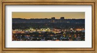 Century City at dusk, Culver City, Los Angeles County, California Fine Art Print