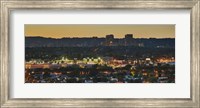 Century City at dusk, Culver City, Los Angeles County, California Fine Art Print