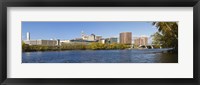 Buildings at the waterfront, Connecticut River, Hartford, Connecticut, USA 2011 Fine Art Print
