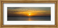 Sunrise over Sunshine Skyway Bridge, Tampa Bay, Florida, USA Fine Art Print