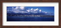 City at the waterfront, Waikiki, Honolulu, Oahu, Hawaii, USA Fine Art Print