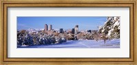 Denver city in winter, Colorado Fine Art Print