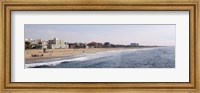 Surf on the beach, Santa Monica Beach, Santa Monica, Los Angeles County, California, USA Fine Art Print