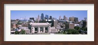 Union Station with city skyline in background, Kansas City, Missouri, USA Fine Art Print