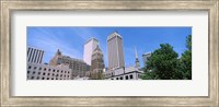 Low angle view of downtown buildings, Tulsa, Oklahoma Fine Art Print