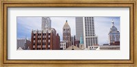 Low angle view of downtown skyline, Tulsa, Oklahoma Fine Art Print