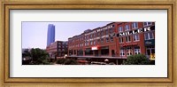 Bricktown Mercantile building along the Bricktown Canal with Devon Tower in background, Bricktown, Oklahoma City, Oklahoma Fine Art Print
