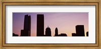 Downtown skyline at dusk, Oklahoma City, Oklahoma, USA Fine Art Print