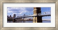 John A. Roebling Bridge across the Ohio River, Cincinnati, Ohio Fine Art Print
