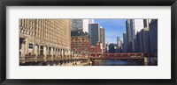 Building at the waterfront, Merchandise Mart, Chicago River, Chicago, Cook County, Illinois, USA Fine Art Print