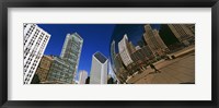 Reflection of buildings on Cloud Gate sculpture, Millennium Park, Chicago, Cook County, Illinois, USA Fine Art Print