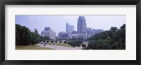 Street scene with buildings in a city, Raleigh, Wake County, North Carolina, USA Fine Art Print