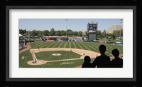 Spectator watching a baseball match at stadium, Raley Field, West Sacramento, Yolo County, California, USA Fine Art Print