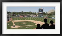 Spectator watching a baseball match at stadium, Raley Field, West Sacramento, Yolo County, California, USA Fine Art Print