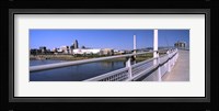 Bridge across a river, Bob Kerrey Pedestrian Bridge, Missouri River, Omaha, Nebraska, USA Fine Art Print