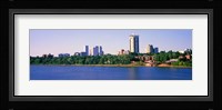 Buildings at the waterfront, Arkansas River, Tulsa, Oklahoma Fine Art Print