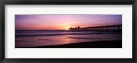 Pier in the pacific ocean at dusk, San Diego, California Fine Art Print