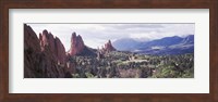 Rock formations on a landscape, Garden of The Gods, Colorado Springs, Colorado Fine Art Print