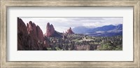 Rock formations on a landscape, Garden of The Gods, Colorado Springs, Colorado Fine Art Print