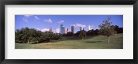 Downtown skylines viewed from a park, Houston, Texas, USA Fine Art Print