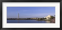 Cherry blossoms at the Tidal Basin, Jefferson Memorial, Washington Monument, National Mall, Washington DC, USA Fine Art Print