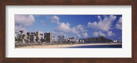 Waikiki Beach with mountain in the background, Diamond Head, Honolulu, Oahu, Hawaii, USA Fine Art Print