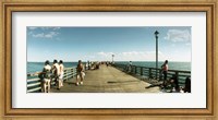 Tourists on the beach at Coney Island viewed from the pier, Brooklyn, New York City, New York State, USA Fine Art Print