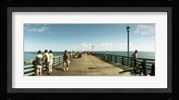 Tourists on the beach at Coney Island viewed from the pier, Brooklyn, New York City, New York State, USA Fine Art Print