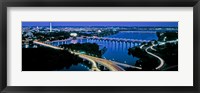 Aerial view of Washington DC and river Fine Art Print