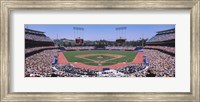 Spectators watching a baseball match, Dodgers vs. Yankees, Dodger Stadium, City of Los Angeles, California, USA Fine Art Print