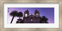 Low angle view of a cathedral at night, Portuguese Cathedral, San Jose, Silicon Valley, Santa Clara County, California, USA Fine Art Print