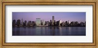 Buildings viewed from Queens, United Nations Secretariat Building, Midtown Manhattan, New York City, New York State, USA Fine Art Print